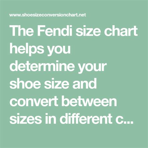 fendi clothes size chart|Fendi shoe size chart.